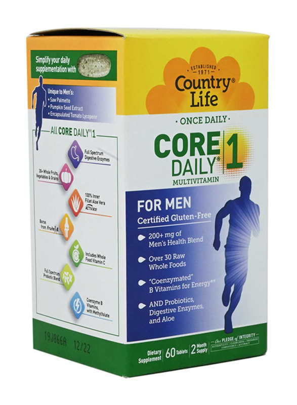 Country Life Core Daily 1 Multivitamin Dietary Supplement, 60 Tablets