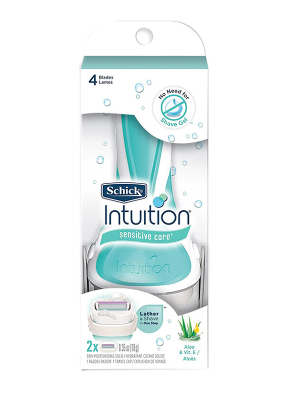 

Schick Intuition Razor with Blade Kit for Women, Green/White