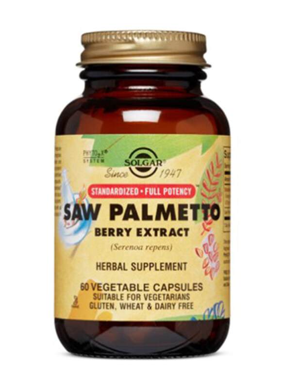 

Solgar Saw Palmetto Berry Extract Capsules, 60 Capsules