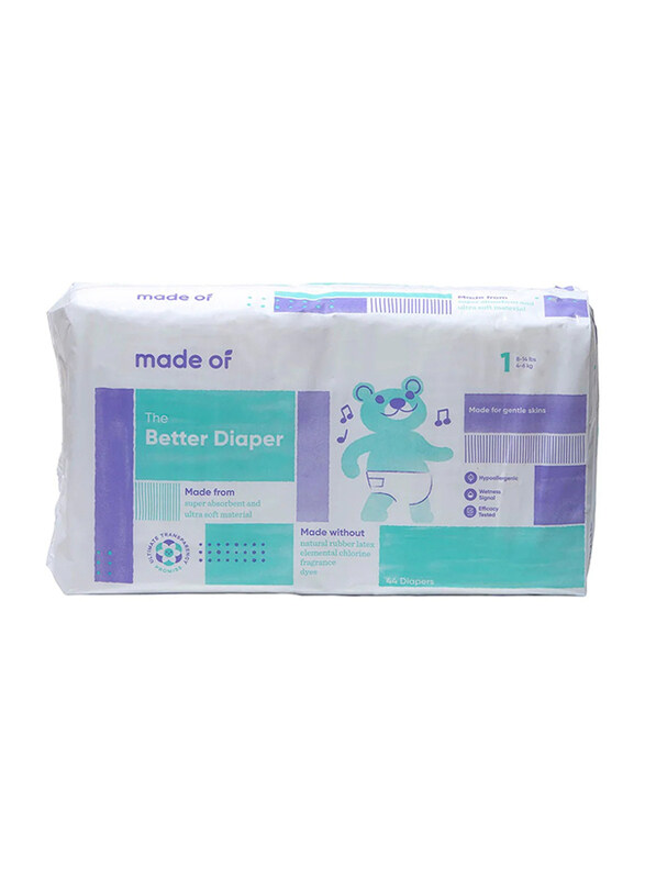 

Made Of The Better Baby Diaper, Size 1, 4-6 Kg, 44 Count