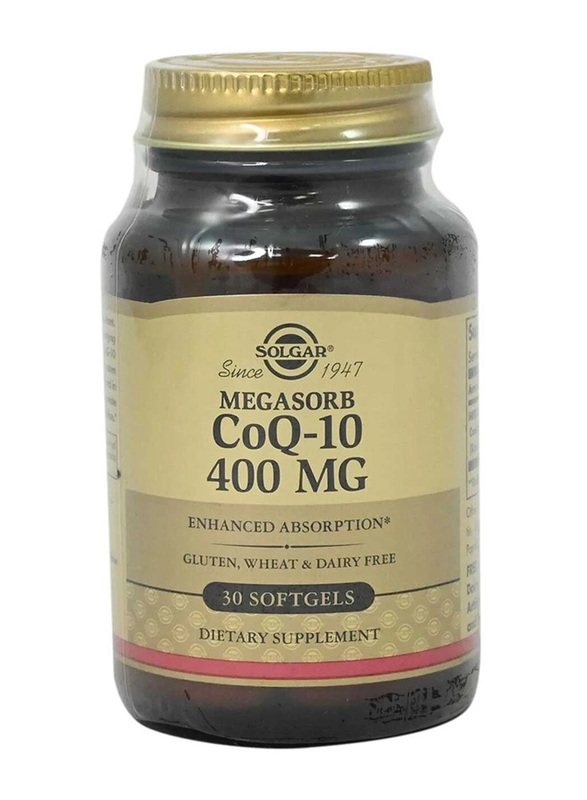 Solgar Coq-10 Dietary Supplements, 400mg, 30 Softgels
