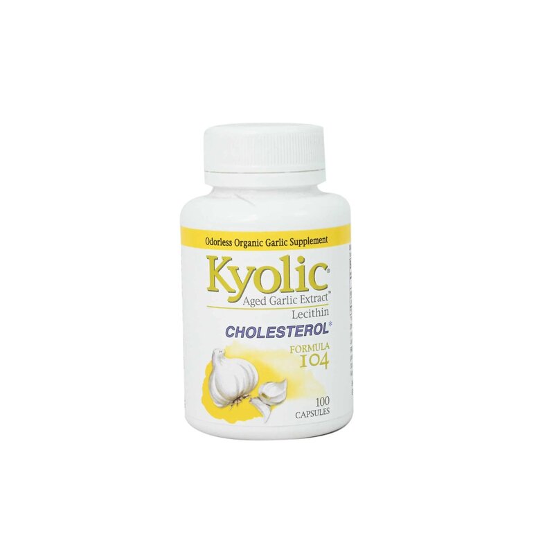 Kyolic Aged Garlic Extract Cholesterol Formula 104 Supplements, 100 Capsules