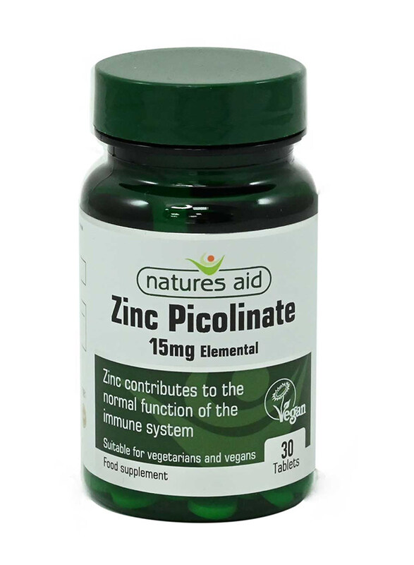 

Nature's Aid Zinc Picolinate 15mg Elemental, 30 Tablets