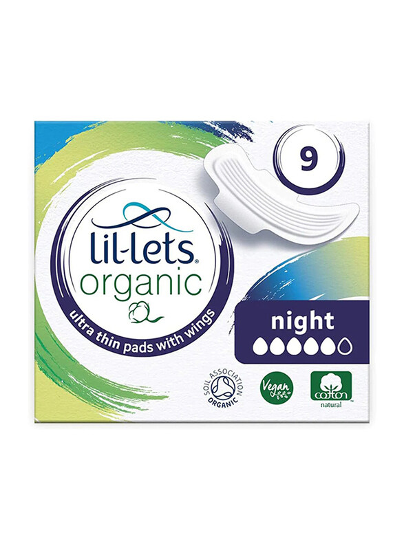 

Lil-Lets Organic Pads Night, 9 Pieces