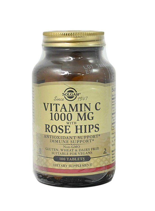 

Solgar Vitamin C 1000mg with Rosehips Tablets, 100 Tablets