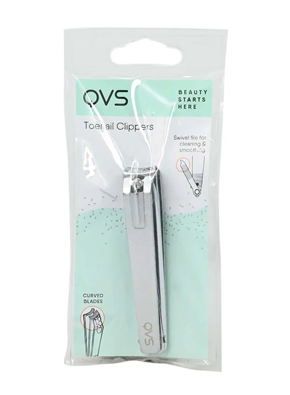 Qvs Toenail Nail Clipper, Silver