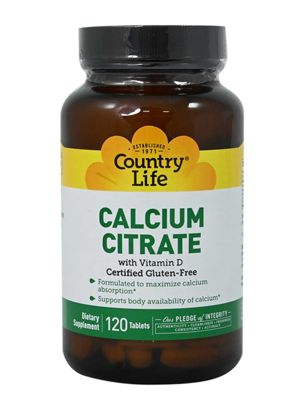 Country Life Calcium Citrate, 120 Tablets