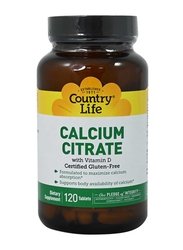 Country Life Calcium Citrate, 120 Tablets