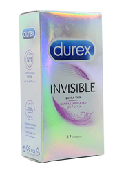 Durex Invisible Extra Lubricated Condoms, 12 Pieces