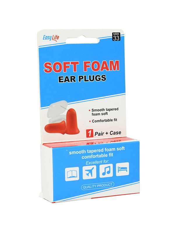 Easy Life Soft Foam Ear Plugs, 1 Pair, Orange
