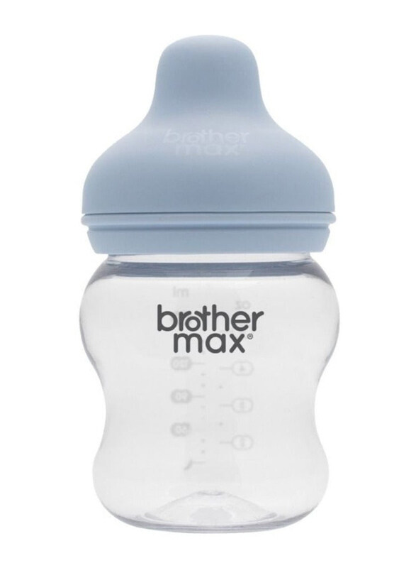 

Brother Max Wide Neck Feed Bottle + S Teat, 160ml, Grey