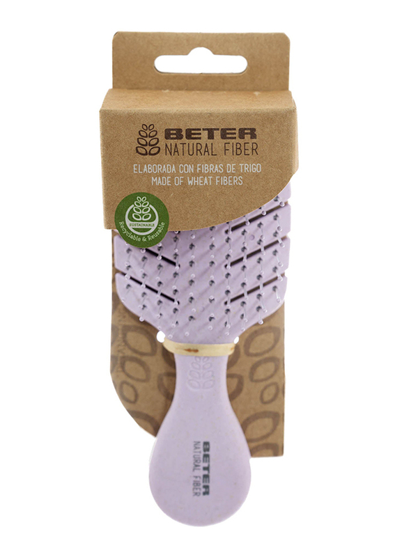 Beter Natural Fiber Mini Detangling Brush, Purple