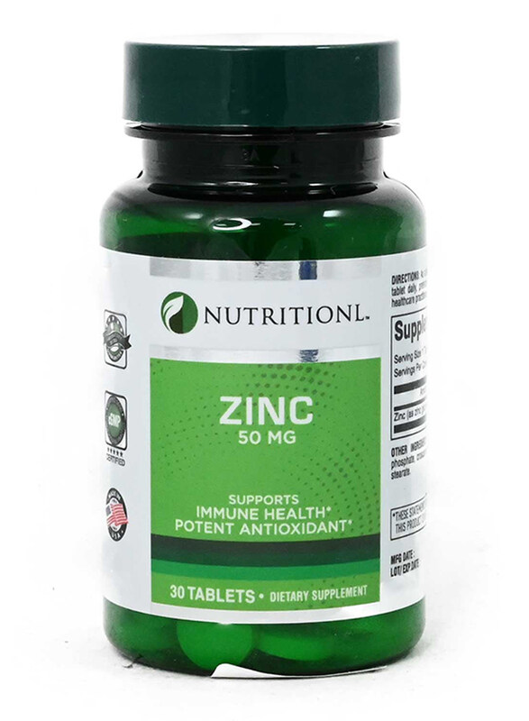 

Nutritionl Zinc Dietary Supplement, 50mg, 30 Tablets