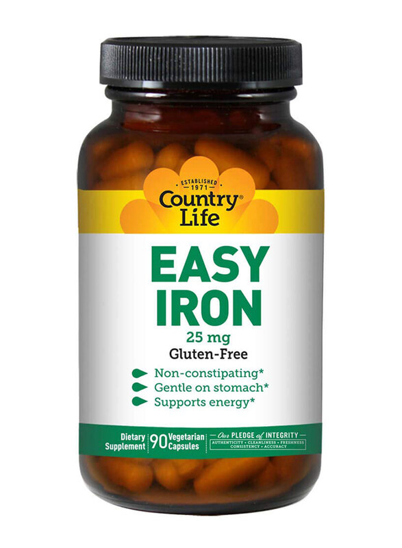 

Country Life Easy Iron Supplement, 25mg, 90 Capsules