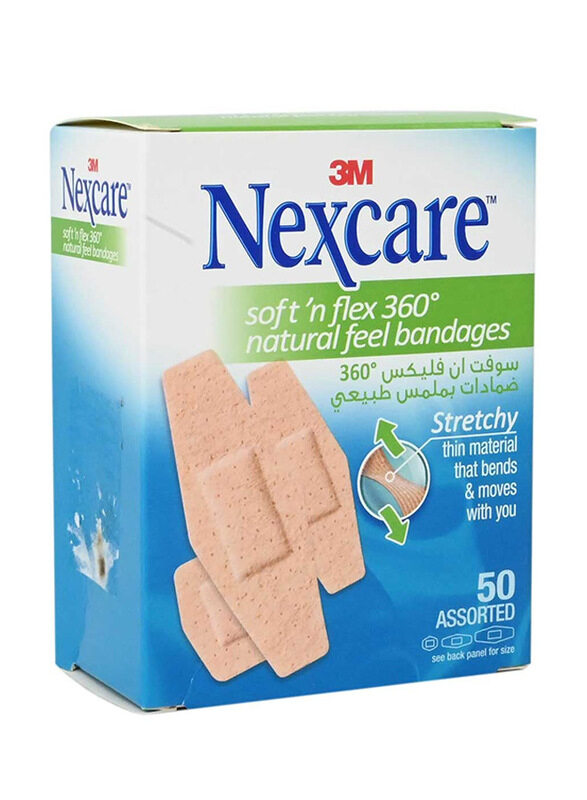 

Nexcare Soft N Flex Bandages, Brown, 50 Assorted Pieces