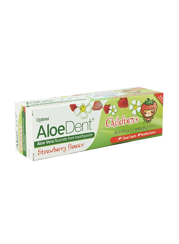 

Aloedent Childrens Strawberry Fluoride Free Toothpaste, 50ml
