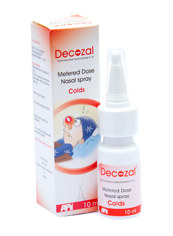 Decozal 0.1% Metered Dose Nasal Spray for Cold, 10ml