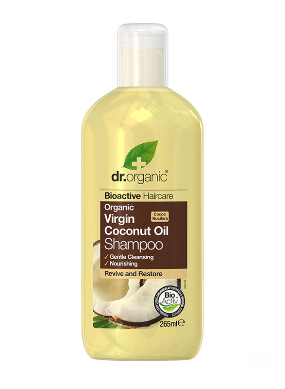 Dr. Organic Virgin Coconut Oil Shampoo for All Hair Types, 265ml