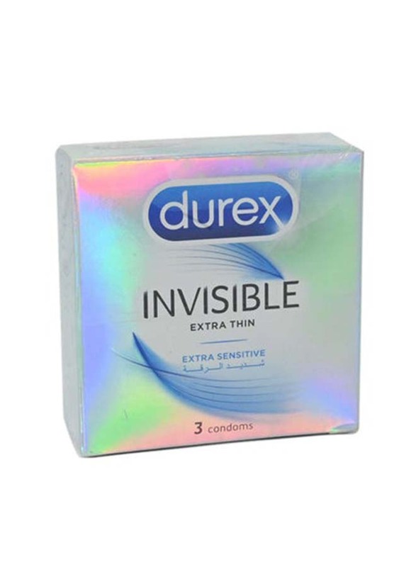 Durex Invisible Extra Condom, 3 Pieces