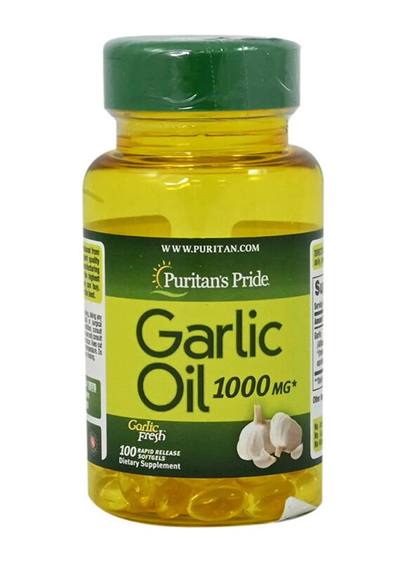 

Puritans Pride Garlic Oil Dietary Supplement, 1000mg, 100 Softgels