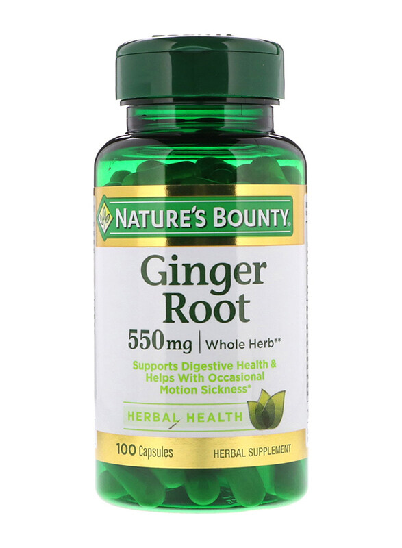 

Nature's Bounty Ginger Root Herbal Supplement, 550mg, 100 Capsules