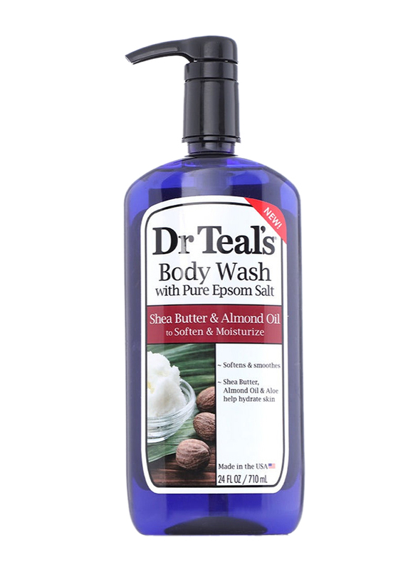 Dr Teal's Epsom Salt Shea Butter & Almond Oil Body Wash, 710 ml