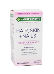 Natures Bounty Hair, Skin & Nail Multivitamin Supplement, 60 Coated Tablets