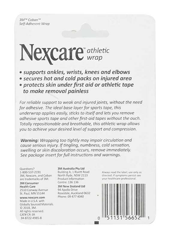 Nexcare Athletic Wrap, 35 Yards, Red