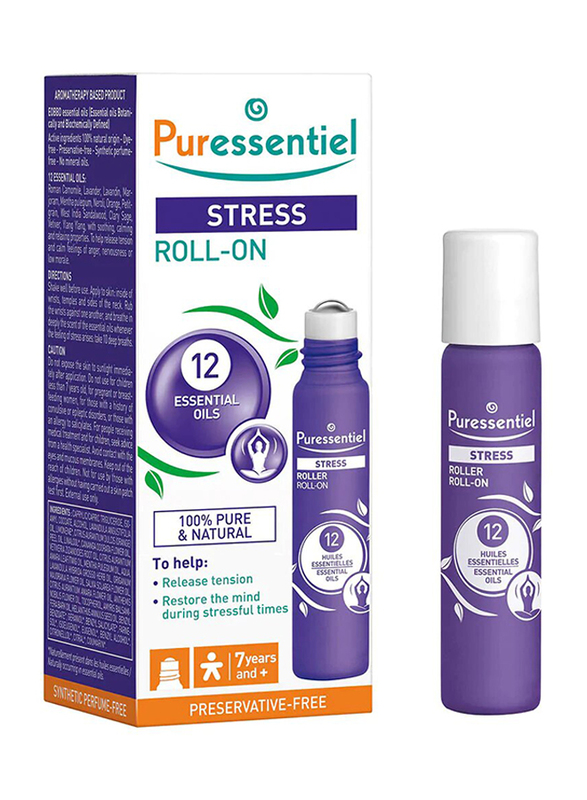 Puressentiel Stress Roll-On with 12 Essential Oils, 5ml