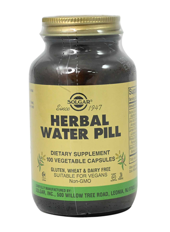 Solgar Water Herbal Vegetable Dietary Supplement, 100 Capsules