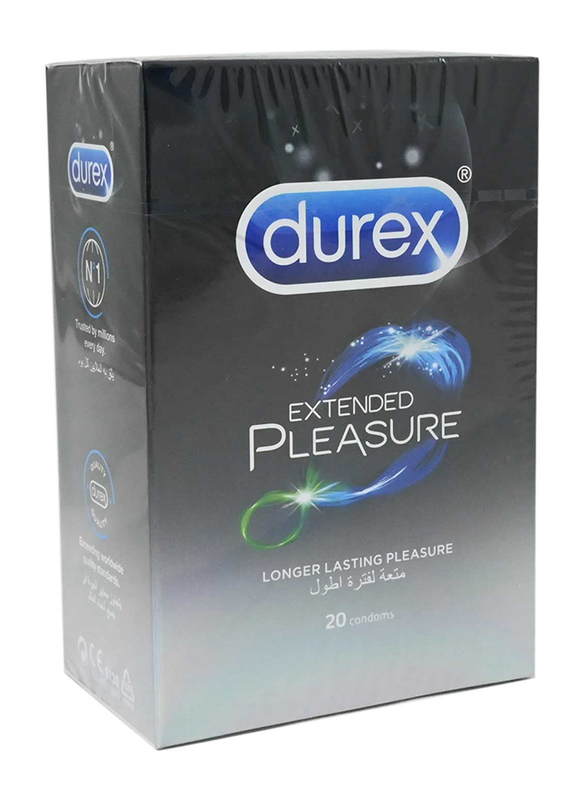 Durex Extended Pleasure Condoms, 20 Pieces