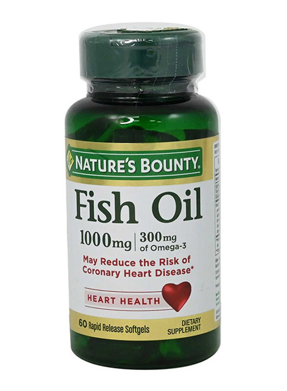 

Natures Bounty Fish Oil 1000mg Dietary Supplement, 60 Capsules
