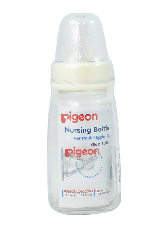 Pigeon Glass K4 Feeding Bottle, 120ml, Clear