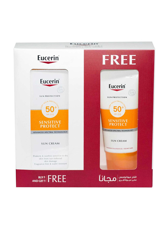 Eucerin Sun Protection SPF 50 + Cream, 2 x 50ml