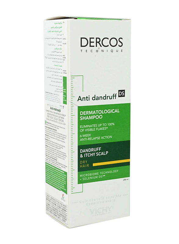 Vichy Dercos Anti Dandruf Shampoo for Dry Hair, 200ml