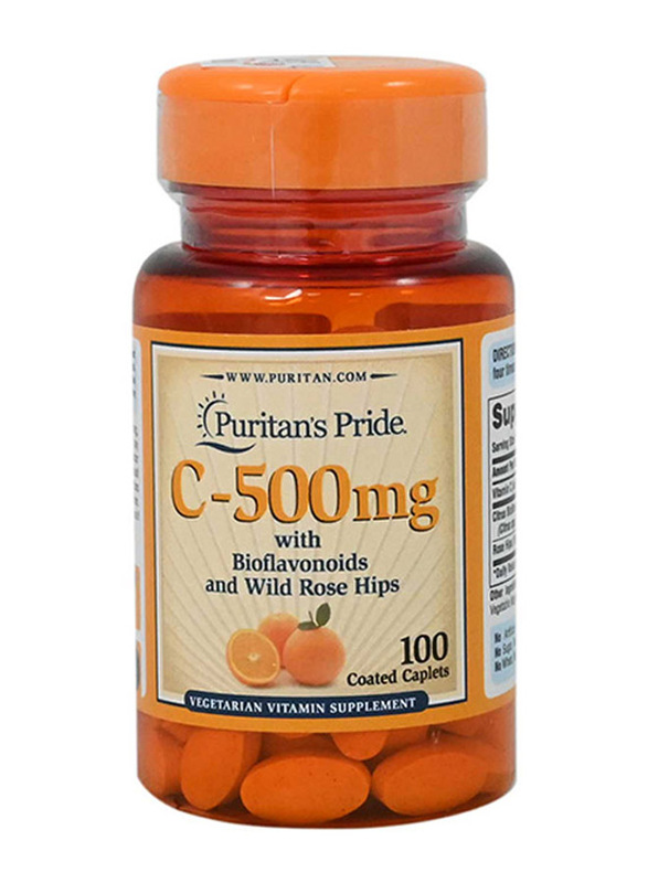 Puritans Pride Vitamin C Supplements, 500mg, 100 Caplets