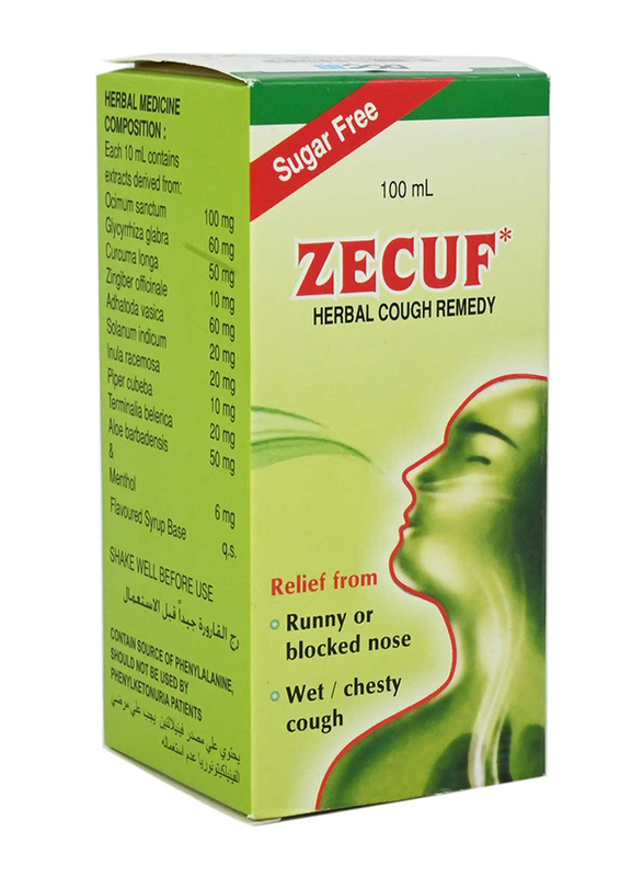 Zecuf Sugar Free Cough Syrup, 100ml