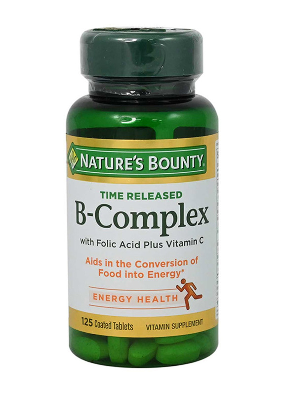 Natures Bounty B-Complex + Vitamin C Tablets, 125 Tablets