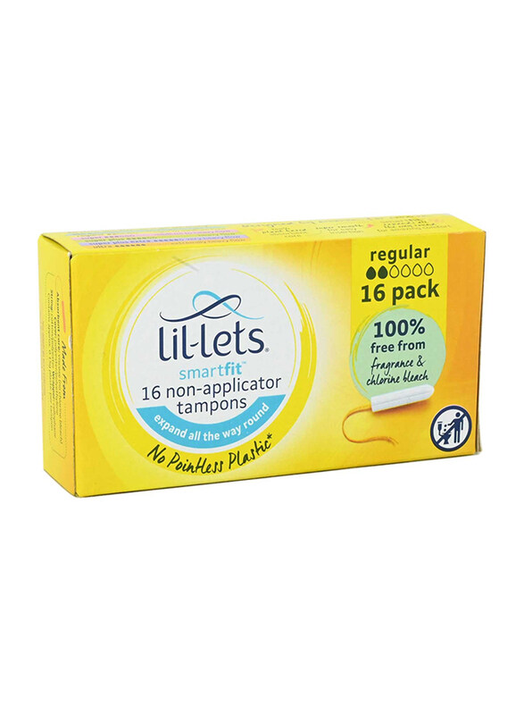 

Lil-Lets Smart Fit Non Applicator Regular Tampons, 16 Pieces