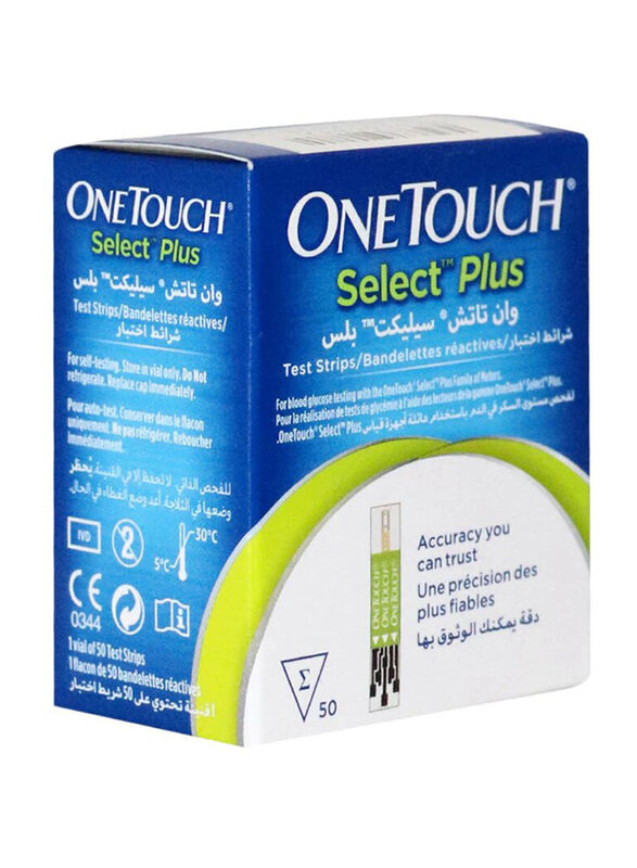 

Life Scan One Touch Select Plus Strip, 50 Pieces, White