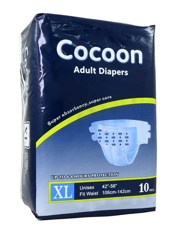 

Cocoon Adult Diapers, Extra Large, 10 Pieces