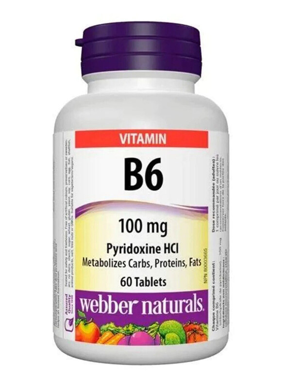 

Webber Naturals Vitamin B-6, 100mg, 60 Tablets