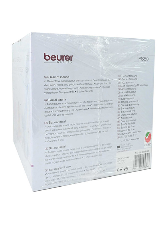 Beurer FS50 Facial Sauna Inhaler, White/Silver