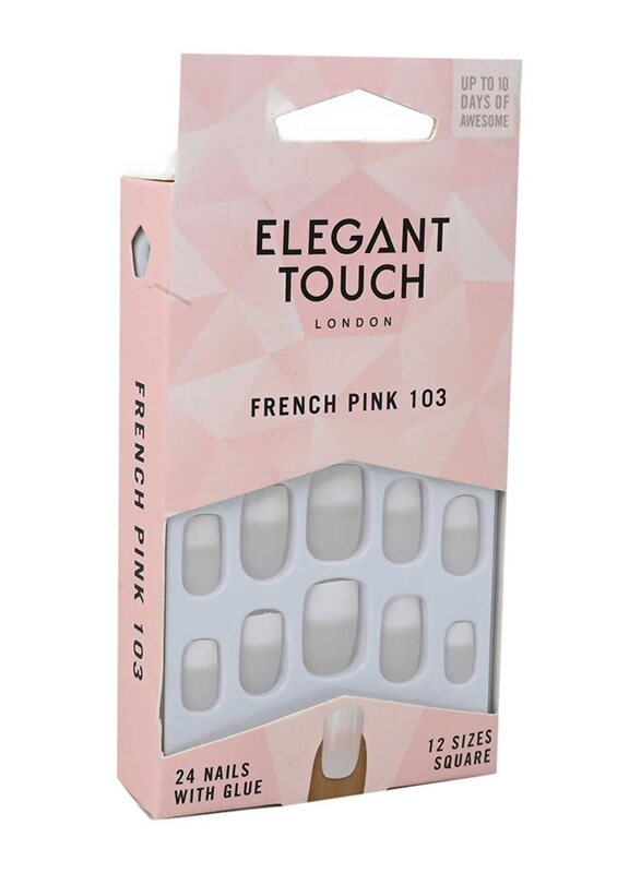 

Elegant Touch False Nails, 24 Nails, French Pink 103, Pink