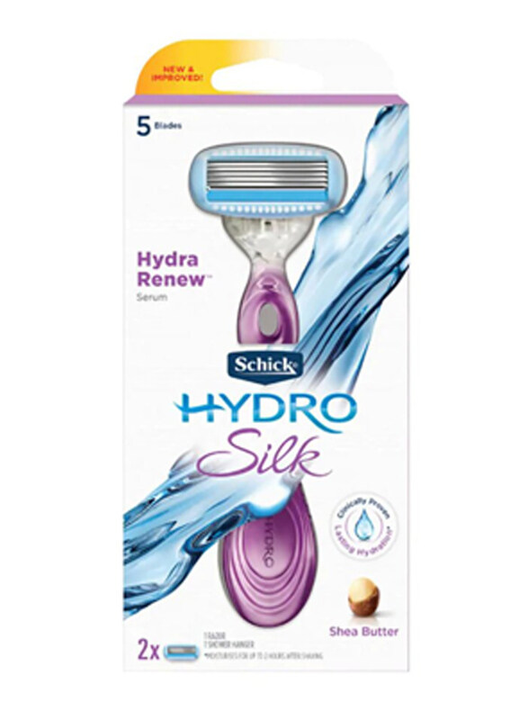 

Schick Hydro Silk 5 Ultra Glide Blades Razor Kit, Blue/Black