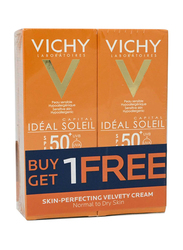 Vichy SPF 50+ Velvety Cream, 2 x 100ml