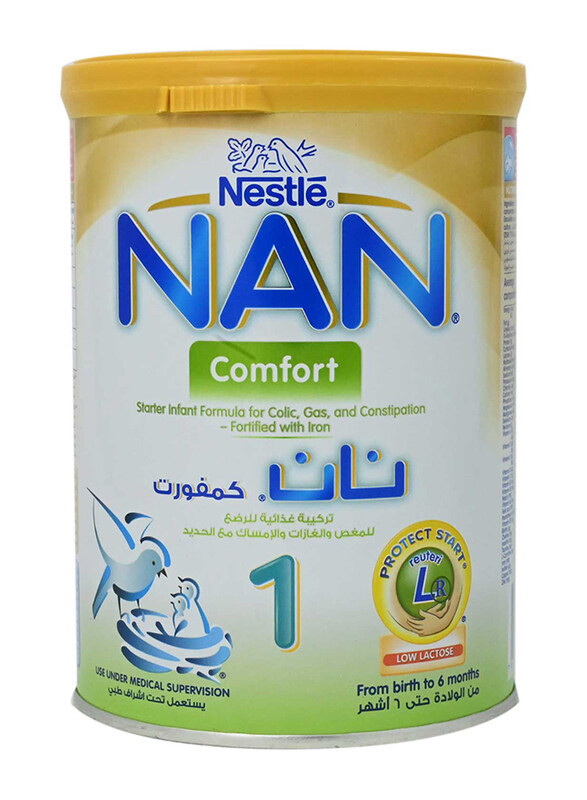 

Nestle Nan Comfort 1 Starter Infant Formula, 0-6 Months, 400gm