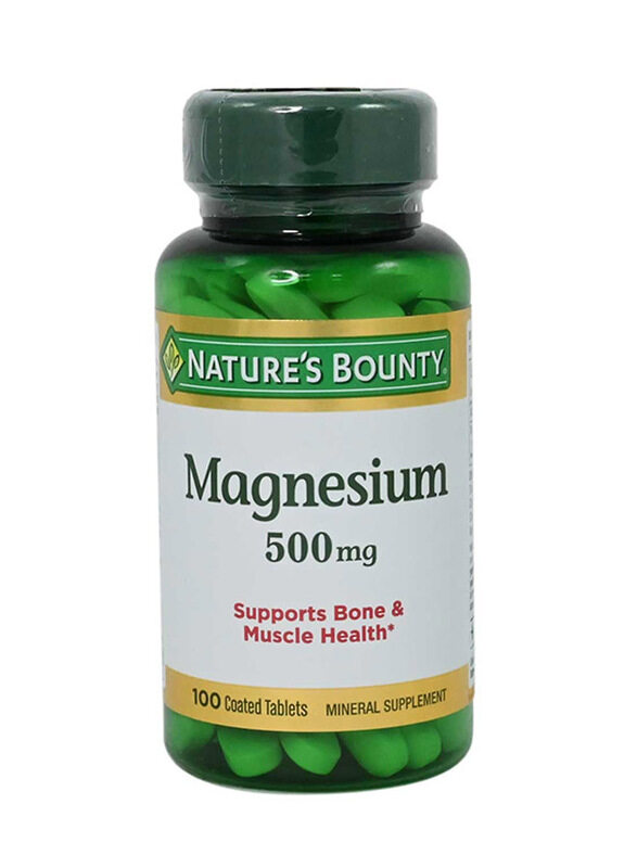 

Natures Bounty Magnesium 500mg Mineral Supplement, 100 Tablets