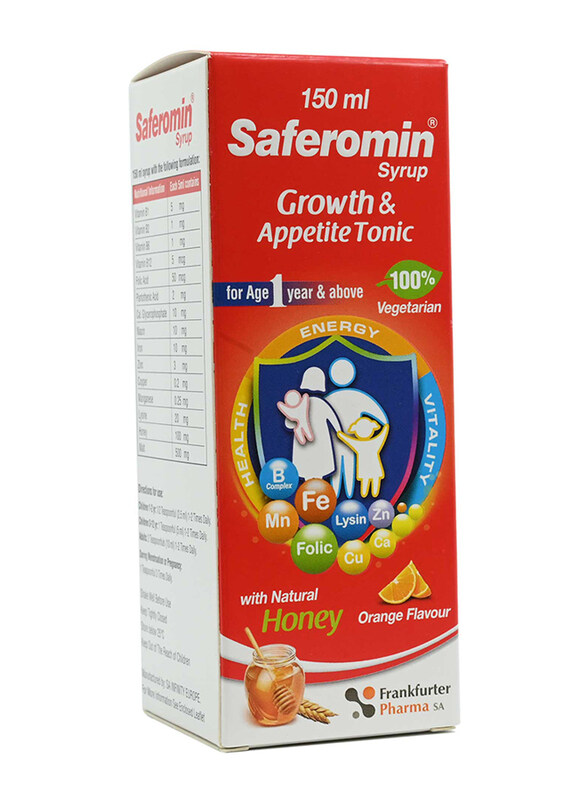

Saferomin Syrup Growth and Appetite Tonic, 150ml