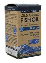 Wileys Finest Peak EPA + DHA Omega 3 Dietary Supplement, 1000mg, 60 Softgel